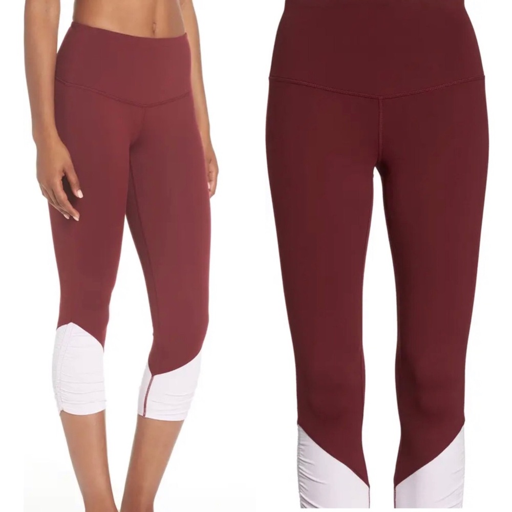 ZELLA women’s pomegranate Drama crop leggings XS